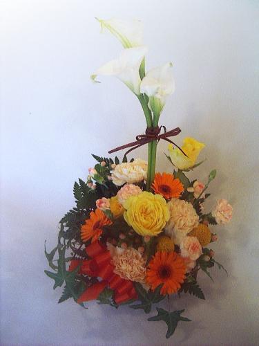 誕生日・記念日のプレゼントにオススメ!!「パワフルイエローアレンジメント」