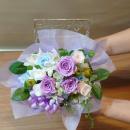 パープル系の薔薇のプリザーブドフラワーアレンジ「気品」