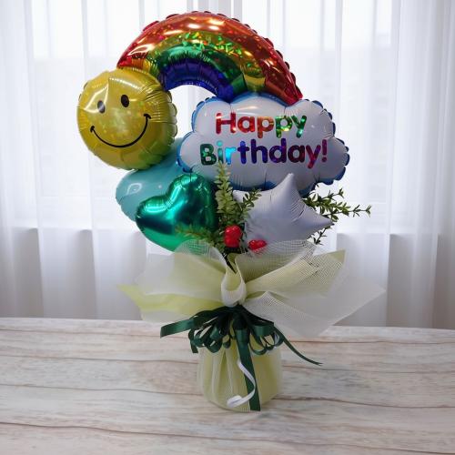 HappyBirthday!!オススメ自立バルーンブーケ(グリーン)