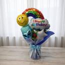 HappyBirthday!!オススメ自立バルーンブーケ(水色)