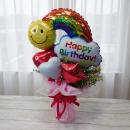 HappyBirthday!!オススメ自立バルーンブーケ(レッド)