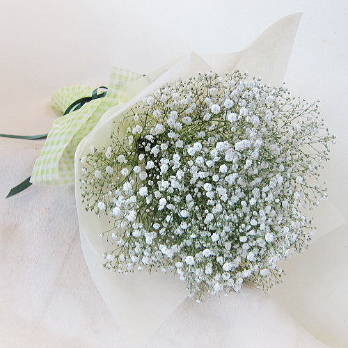 かすみ草 霞草には 清心 無邪気 感謝 の花言葉を持っています 歓送迎会の贈り物としてもオススメ花束ブーケ