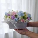 「プリザーブドフラワーアレンジメント」お供え用パステルカラー