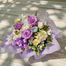パープル系の薔薇のプリザーブドフラワーアレンジ「気品」