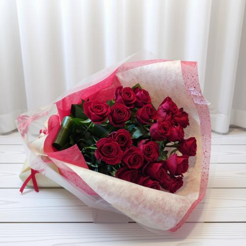 20本の赤薔薇をあしらった花束「成人のお祝い」にもオススメ花束
