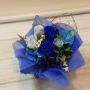 プリザーブドフラワー★ハート型ジュエリーボックスアレンジ(ブルー)